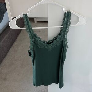 SO Forest Green Lace Camisole